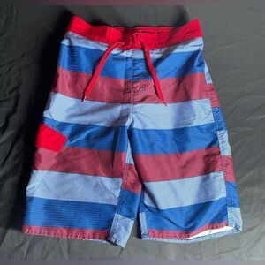 🔥❤️🔥 Red White & Blue Arizona Jean Swim Board Shorts Swim Suit Boys Size…